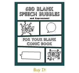 Buy 680 Speech Bubbles and Expressions for My Blank Comic Book by Elaine Arthur